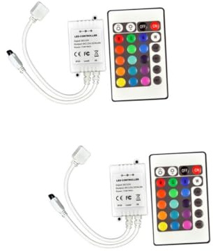 Gadpiparty 2 Stücke Streifen Lichter Ir Fernbedienung Keys Controller Dc12v Rgb Controller Stabile Netzteil Fernbedienung