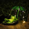 Outdoor Solar Frösche Garten Statuen Dekor, Frösche Gartenstatuen Ornamente mit Solar LED Lichtern,Outdoor Decor Statue Wasserdicht Niedlich Harz für Garten Terrasse Hof Rasenornamente Teich Vorgarten
