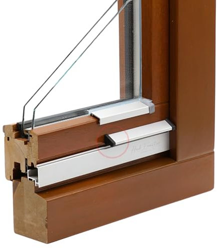 Wetterschenkel Aluminium Holzfenster Regenschutz Alu Fenster Profil Y Abdeckung (Silber EV1, 100 cm)