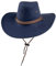keland Filz Cowboyhut Cowboy Hut Cowgirl Hut Westernhut für Erwachsene Frauen Männer (Marineblau)