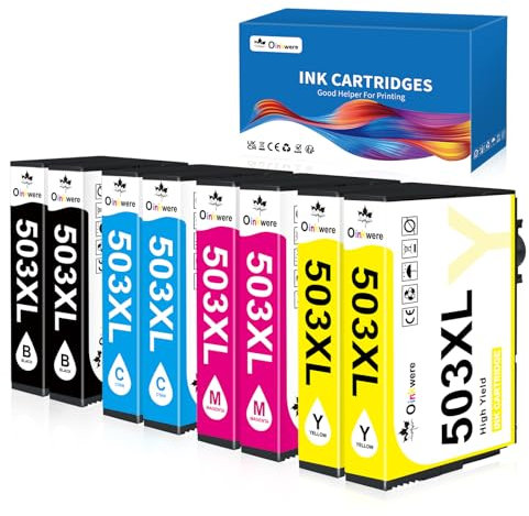 OINKWERE 8er-Pack 503XL Patronen Kompatibel für Epson 503XL Multipack 503 XL für Epson Expression Home XP-5200 XP-5205 XP5200 XP5205 Workforce WF-2960DWF WF-2965DWF WF-2960 WF-2965 WF2960 WF2965
