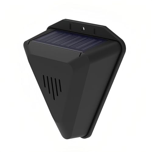 Lancoon Solar Power Vogel Alarm Repellent IP55 Wasserdicht 360° Umfassender Schutz Mehrere Geräusche Abschrecken Vögel Feind Gehörnt Geeignet für Garten Yard im Freien