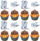 Xsstarmi 36 Pack Cowboy Cupcake Toppers Hat Boot Cupcake Picks Western Cowboy Birthday Cupcake Decorations for Western Theme Baby Shower Birthday Party Cake Decorations Blue