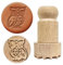 OLYCRAFT Holzstempel Mit Griff 4.5x2.5cm Eulenmuster Holzstempel Für Ton Holzgriff Töpferwerkzeugstempel Natürlicher Runder Holzstempel Kleiner Ministempel Für Die Herstellung von Ton