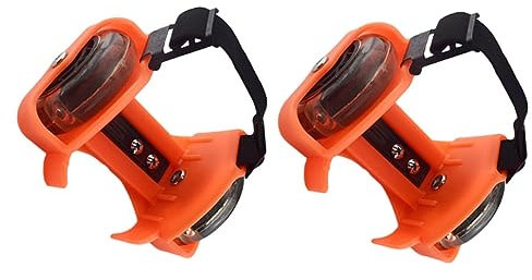 BRIGHTFUFU Schuhe Mit Verstellbarem Fersenrad Robustes Schuhrad Leuchtender Rollschuh Für Outdoor-zubehör Gleitrad Für Schuhe