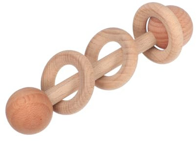 PHENOFICE - holzrassel holzspielzeug für neugeborene kleinkindspielzeug lustige Babyrasseln Musikinstrument hölzern