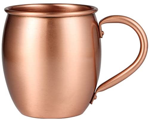 Kopinma 530ML Copper Mug 100% Pure Copper Cup Drum Cup Cocktail Cup Cold Drink Cup, B