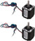 Heiikiuy NEMA 11 28 Hybrid-Schrittmotor, 1,8 Grad, 2 Phasen, 4 Drähte, 32 mm Schrittmotor für CNC-Fräse, 2 Stück