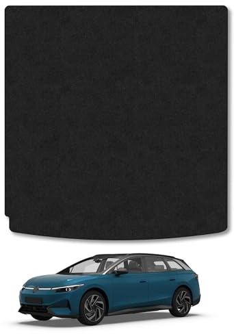 Carpet Boot Liner Compatible with VW ID.7 Tourer (2023+) [LOWER-FLOOR BOOT POSITION] Tailored Fit Carpet 550gsm Protector Boot Mat, Anti-Slip, Easy Clean Custom Fit Dog Friendly Water-Resistant