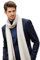 LA FERANI Herren Sommerschal Kaschmir creme 180x70cm extra dünn für formelle Anlässe Anzug elegant Stil Klassik Herrenschal Geschenk für Ihn (Creme)