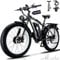 BYINGWD Electric Bike for Adults,26-inch Fat Tire Electric Mountain Bike with 23Ah Battery,21 Speeds,Color Display,Hydraulic Brakes,UK Warehouse.