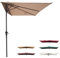 WATAOW Ombrellone da Parete 250 Cm X 130 Cm | Parasole da Esterno Semi-Rettangolare Adatto per Giardino, Balcone, Terrazza, Appartamento, Bar(Khaki)