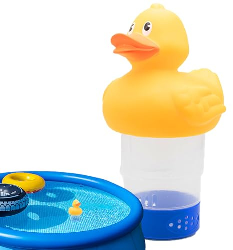 Pool Dosierschwimmer, Einstellbarer Pool Chlor Dosierer Für 1 Bis 3 Zoll Tabletten, Süße Entendesign Chlor Schwimmer, Schwimmender Chlorspender, Chlordosierer Für Pools, Spas, Springbrunnen