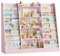 FOREHILL 129 cm Breite Kinderregal, Bücherregal für Kinder mit 14 Ablagen, Kinderzimmer Möbel aus Holz, Spielzeugregal, Regal für Kinderzimmer, Kindergarten, Leseecke, 129 x 120 x 35 cm (rosa)
