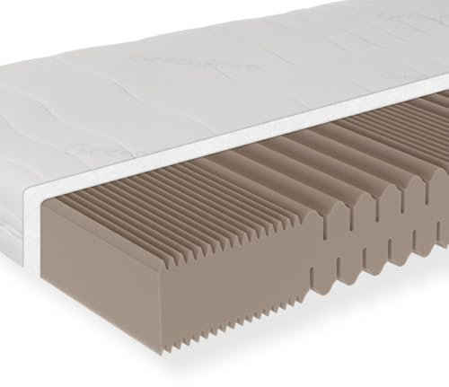 Sleepneo Matratze 90x200, Härtegrad H5, Höhe 18cm, 7 Zonen Kaltschaummatratze 90x200 cm, Antibakterieller Active Greenfirst Bezug ideal für Allergiker, waschbar mit 4-seitigem Reißverschluss