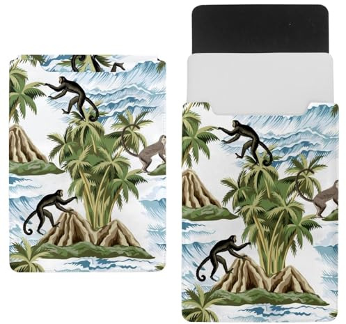 Housse de transport pour ordinateur portable de 14, étanche et mince, pour tablette, ordinateur portable - Monkey Climb on Palm Tree Island
