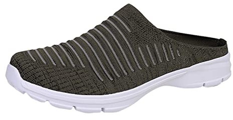 Chaussures orthopédiques Femme Basquette Femme Femmes Respirant à Lacets Chaussures Plates décontractées Unisexe léger Travail Sportif Respirant Slip Travail Vente Flash armée Verte 46