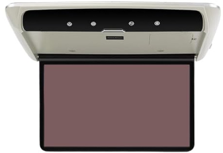 19 Inch Ceiling Mounted Car Monitor Multimedia Video Player 1080P TV Roof Mount IPS Screen For SUV RV Motorhome Easy Setup For Trips(4-64 IPS Touch Gray)