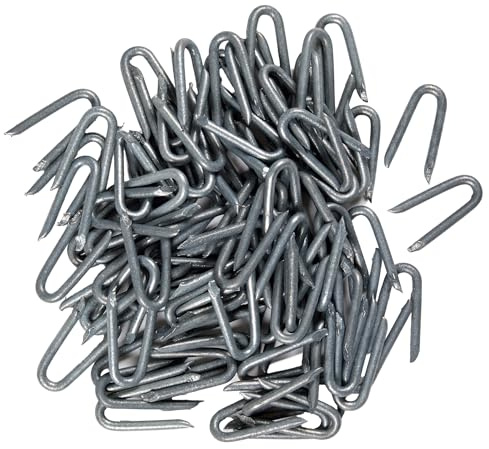 Flandria 600 Crampillons Clous en U - Acier Galvanisé 27 mm Ø 3mm Pour Fixer Clôture, treillis, grillage...