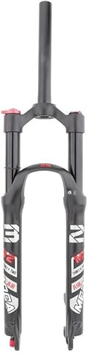 CFDZCP Fourches pour vélo Fourche À Suspension VTT 26/27,5/29, Débattement 120 Mm, Tube Droit 1-1/8, Réglage du Rebond, Frein À Disque QR 9 Mm(26'')