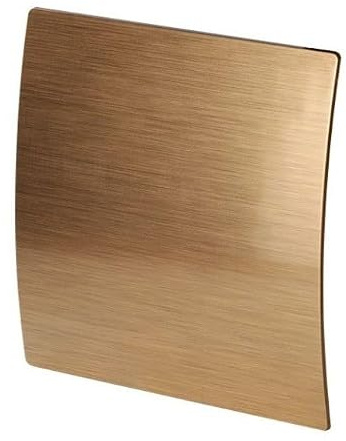 Decorative Extractor Fan Front Cover 160mm x 60mm Gold Brushed Metal | Curved Design, 160x160x30mm, Corrosion Resistant, Easy Installation, Bathroom & Kitchen