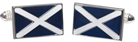Onyx Art Scottish Flag Cufflinks Flag of Scotland Presented in Cufflink Box