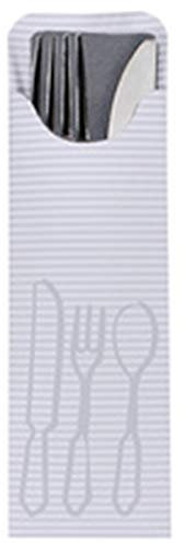 PAPSTAR 81012 Servietten-Taschen, grau