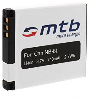 Ersatz-Akku NB-8L für Canon A3200 is, A3300 is, A3350 is