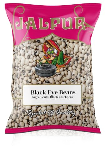 JALPUR MILLERS Jalpur Black Eye Beans 500g – quality Black Eyed Peas for Salads, Soups, Curries & More – High in Fibre & Protein – Ideal for healthy & Vegetarian Cooking– wholesome pantry essential
