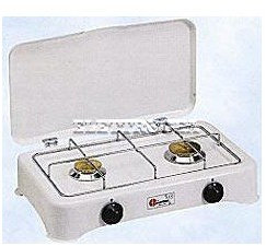 FORNELLO 2 FUOCHI PARKER METANO GRIGLIA IN ACCIAIO