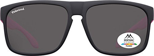 Montana Eyewear Sunoptic MP37C Sonnenbrille in schwarz plus purple, inklusive Softetui