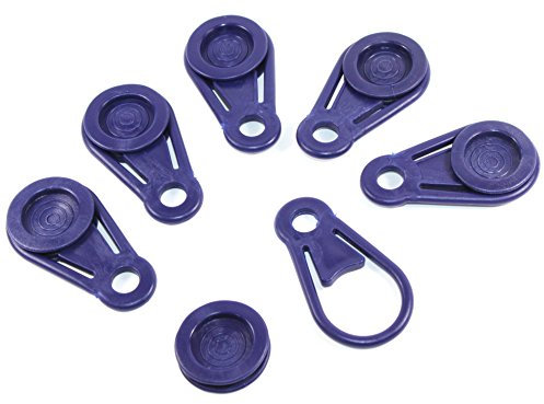 K&B Vertrieb Clip 12 Stück Blau Spanner für Abdeckplane Planenclips Zelt Plane Planenhalter Gewebeplane Halterung 720