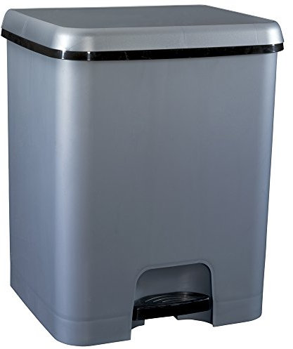 Great Plastic Poubelle Duo Plastique Ecologique Argent 52 L Taille Unique