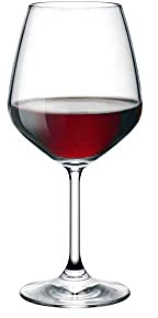 Bormioli Rocco Sagitta Kelch 53 cl - 6er Pack, Glas, Weinbecher mit Stiel, Geometrisch, Rot, Spülmaschinenfest, Wiederverwendbar