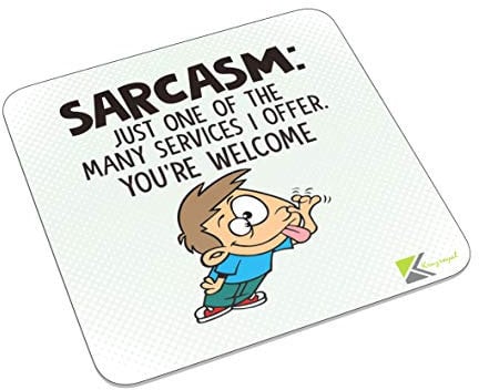 FM097 Sarcasm: Just one of the many services i offer. You're Welcome Novelty Funny Idea Glossy Metal Square Fridge Magnet