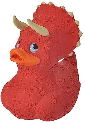 Wild Republic Rubber Duck, Patos de Goma, Triceratops, Regalos Para Bebé, Juguetes Para la Bañera, Regalo Perfecto Para Niños y Adultos, 10 Cm