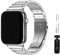 GerbGorb Correa Apple Watch para 45mm/44mm/42mm/49mm, Correa de Metal de Acero Inoxidable Compatible con Apple Watch Series 8/7/6/5/4/3, Apple Watch SE/SE 2/ Ultra, Plata