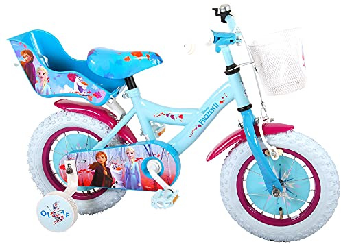 Disney Frozen 2 Kinderfahrrad - Mädchen - 30 cm - Blau/Lila - 95% zusammengebaut