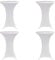 vidaXL 4X Stehtischhusse Husse Tisch Stehtisch Hussen Stehtischhussen Tischhusse Tischdecke Bezug Überzug Bistrotisch Ø 70cm Weiß Stretch