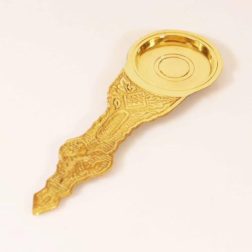 Spillbox Kapoor|Karpoor Diya Deepam Deepa Burner Karpuram Arati |Aarti|Arthi|Arathi Stand for Dhoop Puja|Pooja Room Camphor Dani Holder for Your Mandir Home&Office Decoration – Spoon -6.5 inch Large