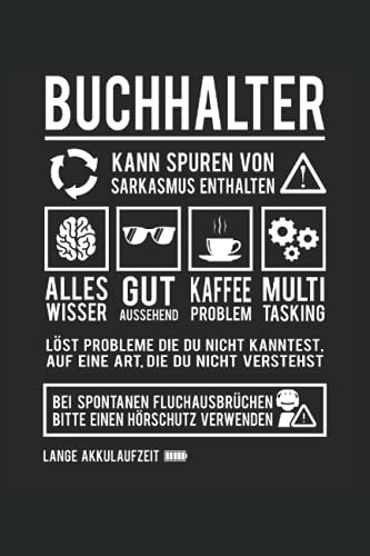 Lustiges Buchhalter Notizbuch (liniert) Finanzbuchhalter Buchhaltung