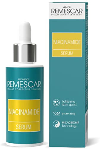 Remescar Niacinamide Serum 30ml – 10% Niacinamid für strahlende & ebenmäßige Haut – Reduziert Pigmentflecken & verfeinert Poren – Stärkt die Hautbarriere & verbessert das Hautbild
