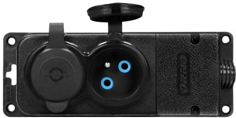 ORNO Werkstatt Schuko Stecker Aussen Wasserdicht IP44 (Französische Version des Produkts)