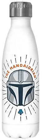 Star Wars Simple Shield 17 oz Stainless Steel Water Bottle, 17 Ounce, Multicolored