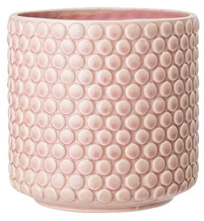 Nordring Retro Übertopf Vintage Pflanztopf für Zimmerplanzen Blumentopf Dotty L (15,5 cm ø), Rose, Keramik