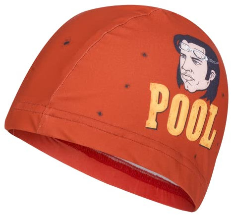 Gorro de Tela Pool Fiction | Gorro de Natación | Gorro de Piscina | Alta Comodidad y Adherencia | Arte y Natación