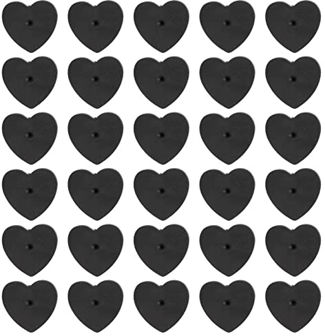 EXCEART 100stücke Herzförmige Gummi Anstecker Rückseiten Pin Clutch Sicherer Halt Leicht Tragbar Für Broschen Namensschilder Basteln Diy Schmuckzubehör
