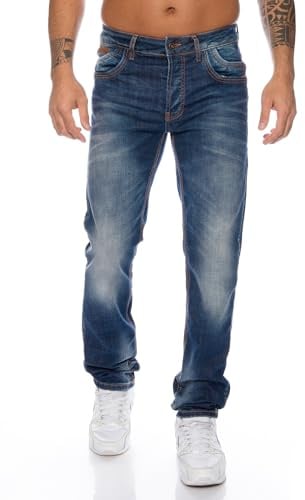 Cipo & Baxx Herren Jeans Hose mit dezenten Kontrastnähten (as3, Waist_Inseam, Numeric_33, Numeric_34)