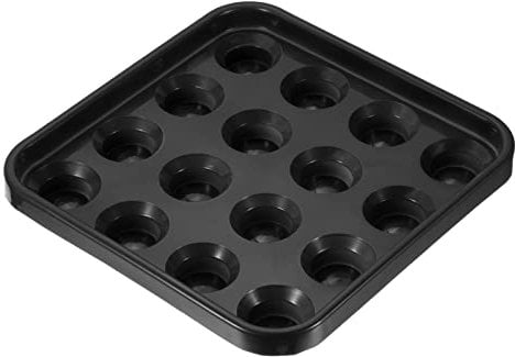 PATIKIL Pool Ball Tray, Billiard Ball Holder Snooker Ball Storage Tray Tool Pool Table Accessory for 16 Balls, Black