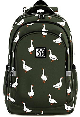FunlyKid Schulrucksack School (Goose Khaki)